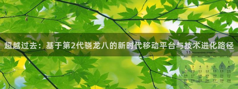 今年会3代理：超越过去：基于第2代骁龙八的新时代移动平台与技术进化路径