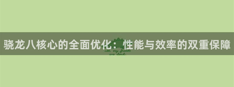 今年会有梦你就来：骁龙八核心的全面优化：性能与效率的双重保障