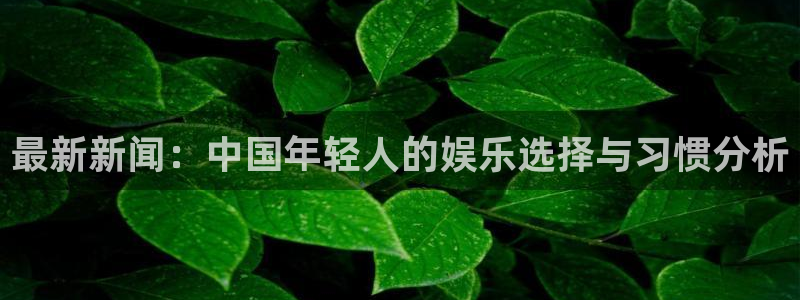 今年会.ccmpc正版：最新新闻：中国年轻人的娱乐选择与习惯分析